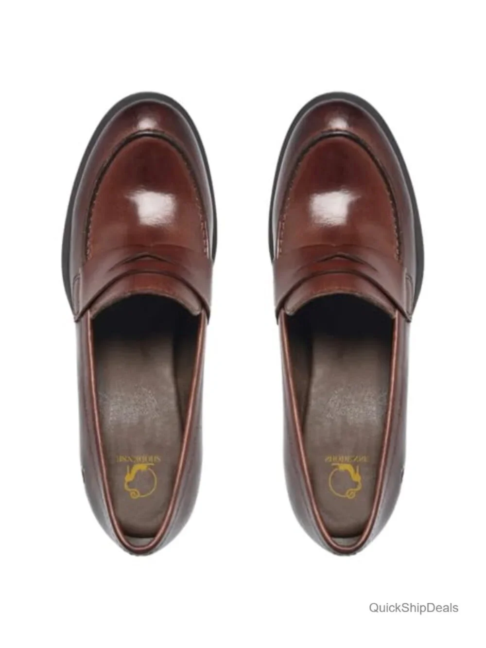Vintage Chunky Heel Loafers for Women Slip On Oxford Dress Shoes
